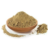 Bowl of finely ground Adulsa leaves powder, natural and herbal, on a white background - Canada Vitalife
