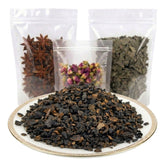 black walnut hull cut and sifted dried botanical ingredient dark earthy texture