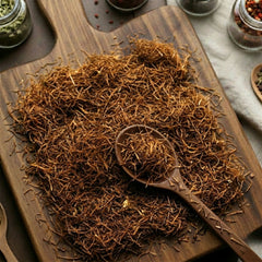 Dry cut and sifted Cornsilk (Zea mays) for traditional botanical infusions.