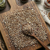 Dry cut and sifted Dandelion root (Taraxacum officinale) for traditional botanical infusions and coffee substitute blending.