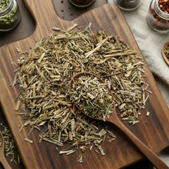 Cut and sifted Eyebright herb (Euphrasia officinalis) for traditional botanical infusions.