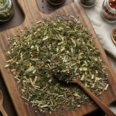 Dry cut and sifted Meadowsweet herb (Filipendula ulmaria) for traditional botanical infusions and mead flavoring.