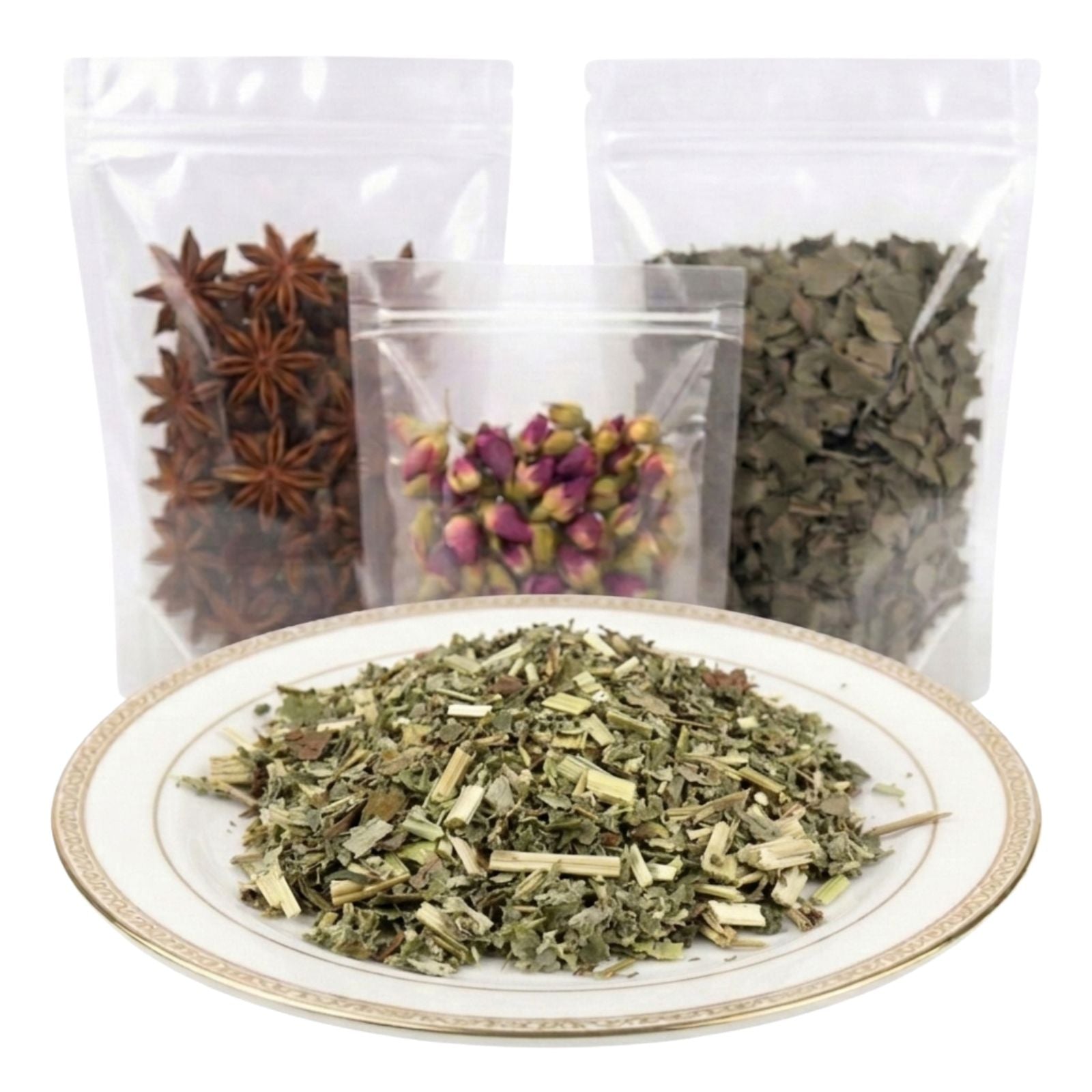 meadowsweet herb cut and sifted dried herbal tea ingredient floral botanical