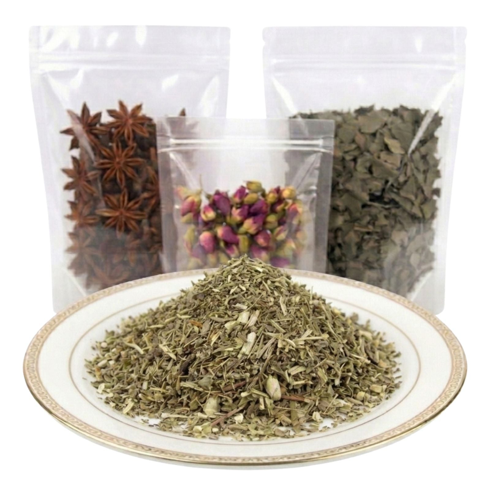 wormwood herb cut and sifted dried botanical ingredient bitter texture