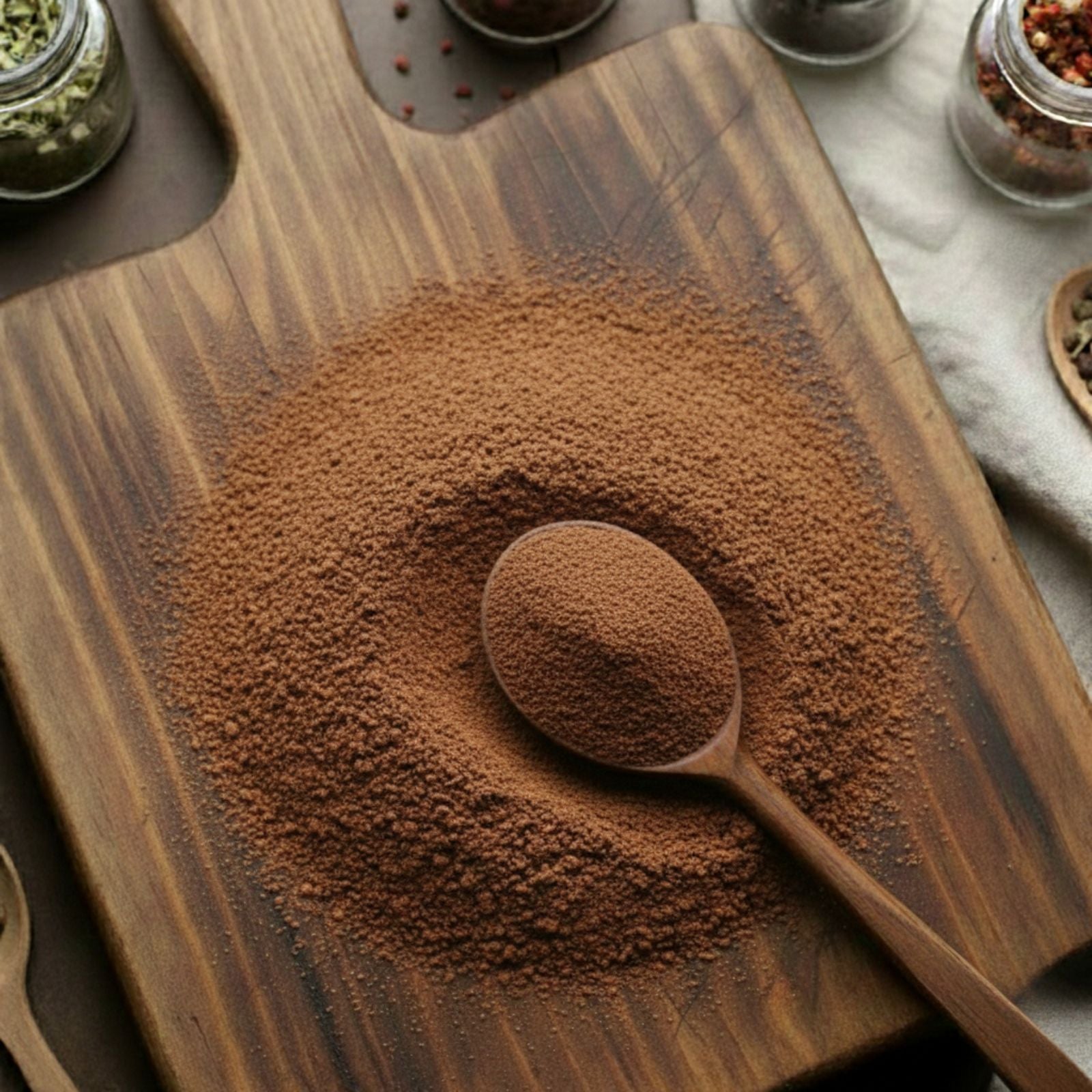 Finely ground Akarkara root powder (Anacyclus pyrethrum) for traditional botanical use.