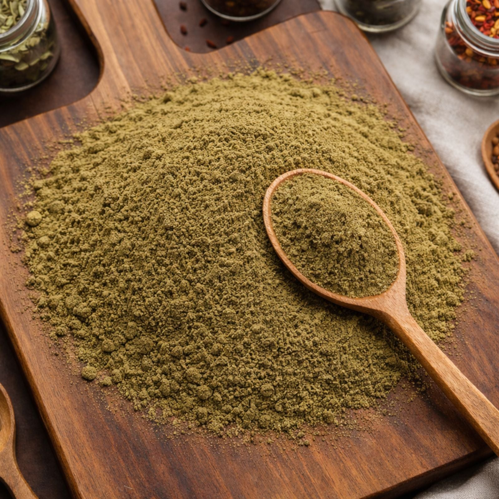 Fine dark Aloe Cape powder (Aloe ferox) for botanical applications.