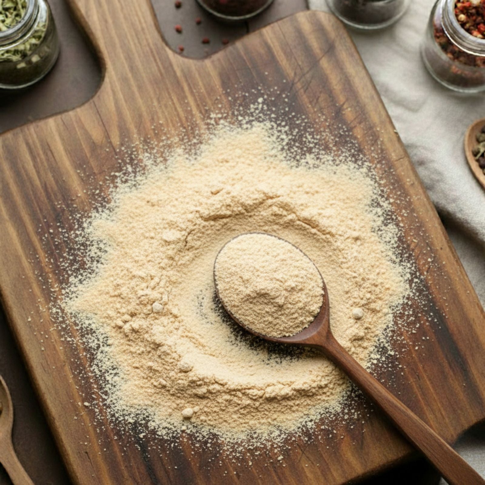 Fine ground Ashwagandha root powder (Withania somnifera) for traditional use.