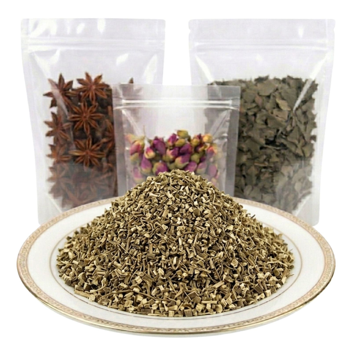 blue cohosh root cut and sifted dried herbal botanical ingredient earthy texture
