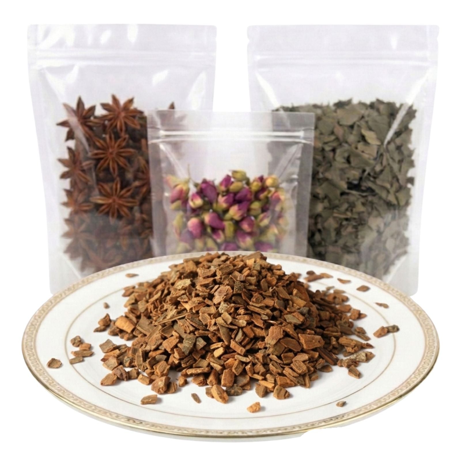 cassia bark cut and sifted dried spice herbal tea ingredient warm aromatic