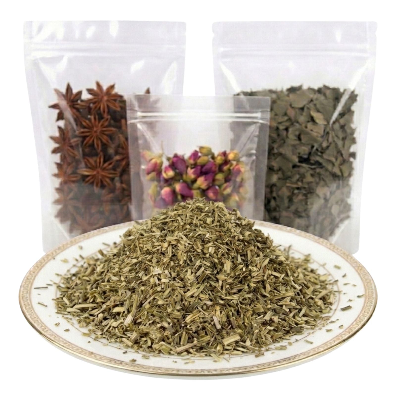 feverfew herb cut and sifted dried herbal tea ingredient bitter botanical