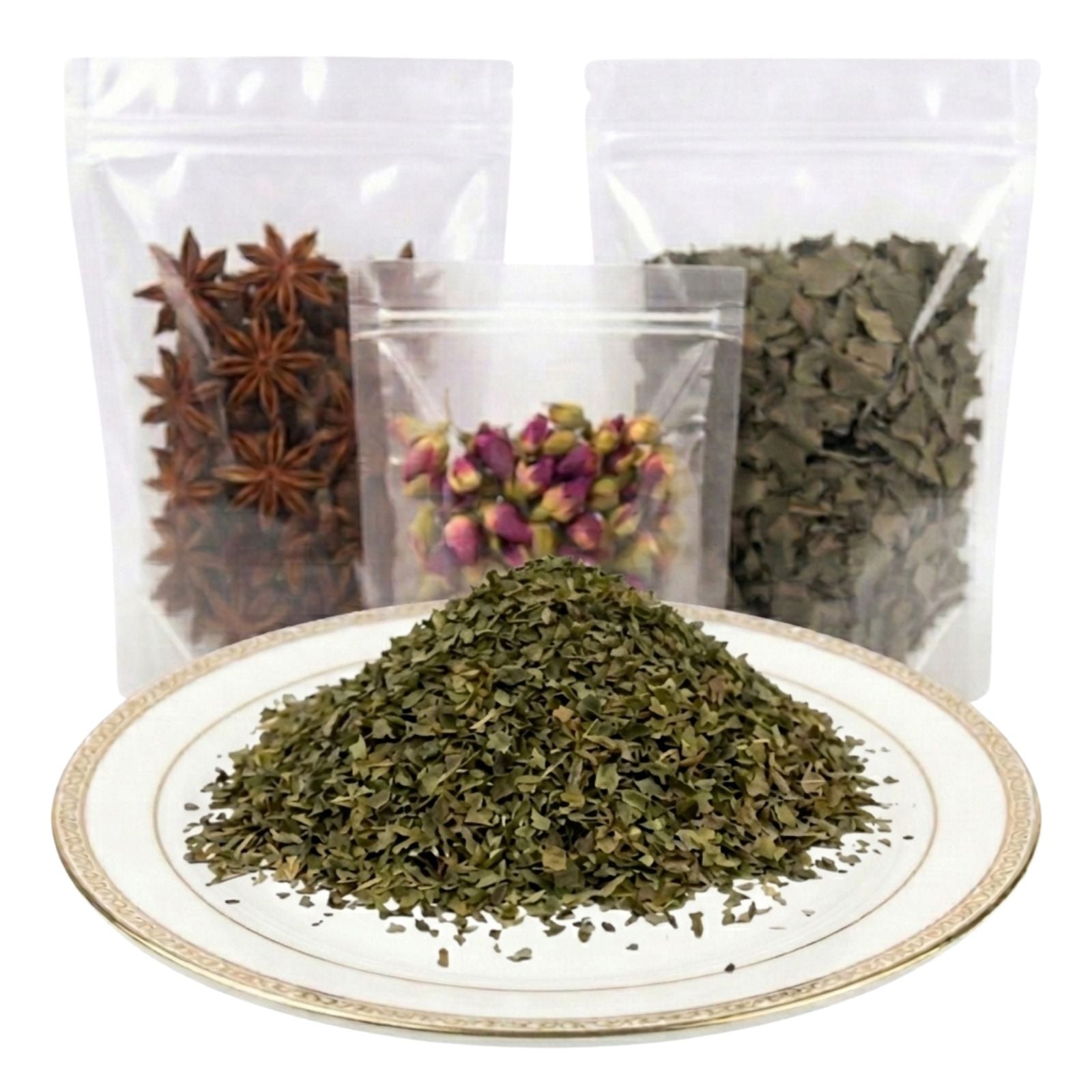 papaya leaves cut and sifted dried herbal tea ingredient mild botanical