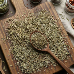 Savory leaves (Satureja hortensis) for traditional culinary use and botanical infusions.