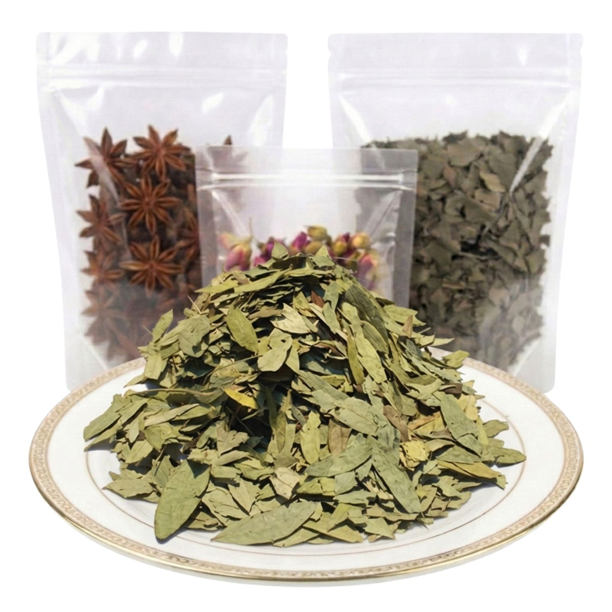 senna leaves cut and sifted dried botanical ingredient bitter texture
