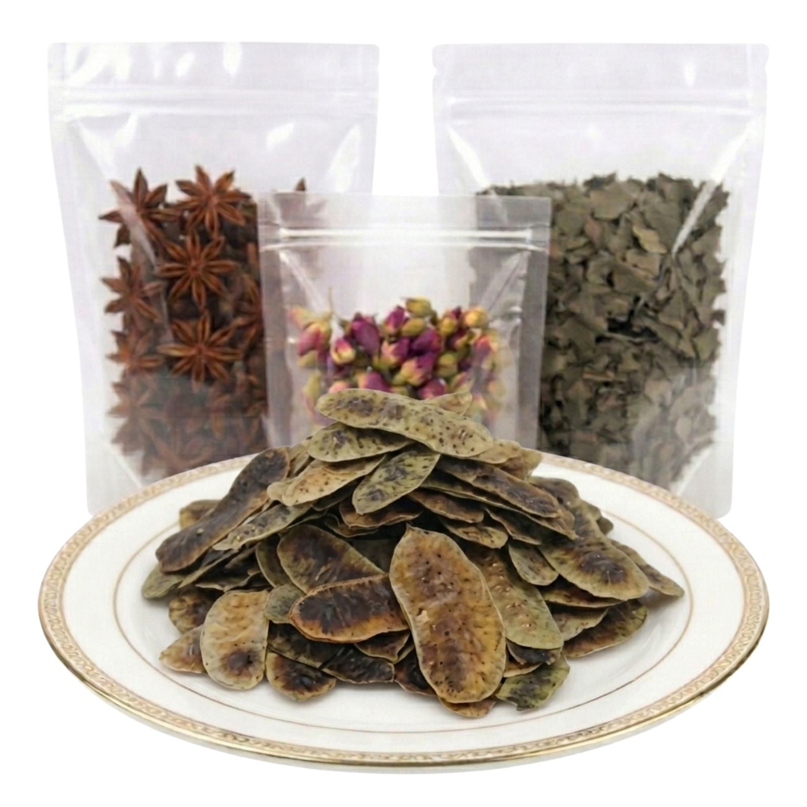 senna pods whole dried botanical ingredient natural texture
