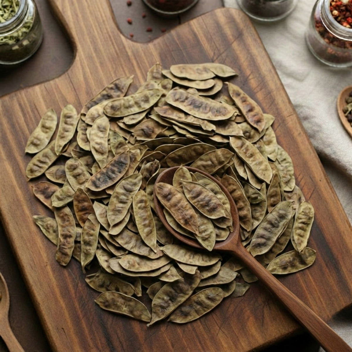 Senna pods (Senna alexandrina) for traditional botanical tea and gentle cleansing infusions.