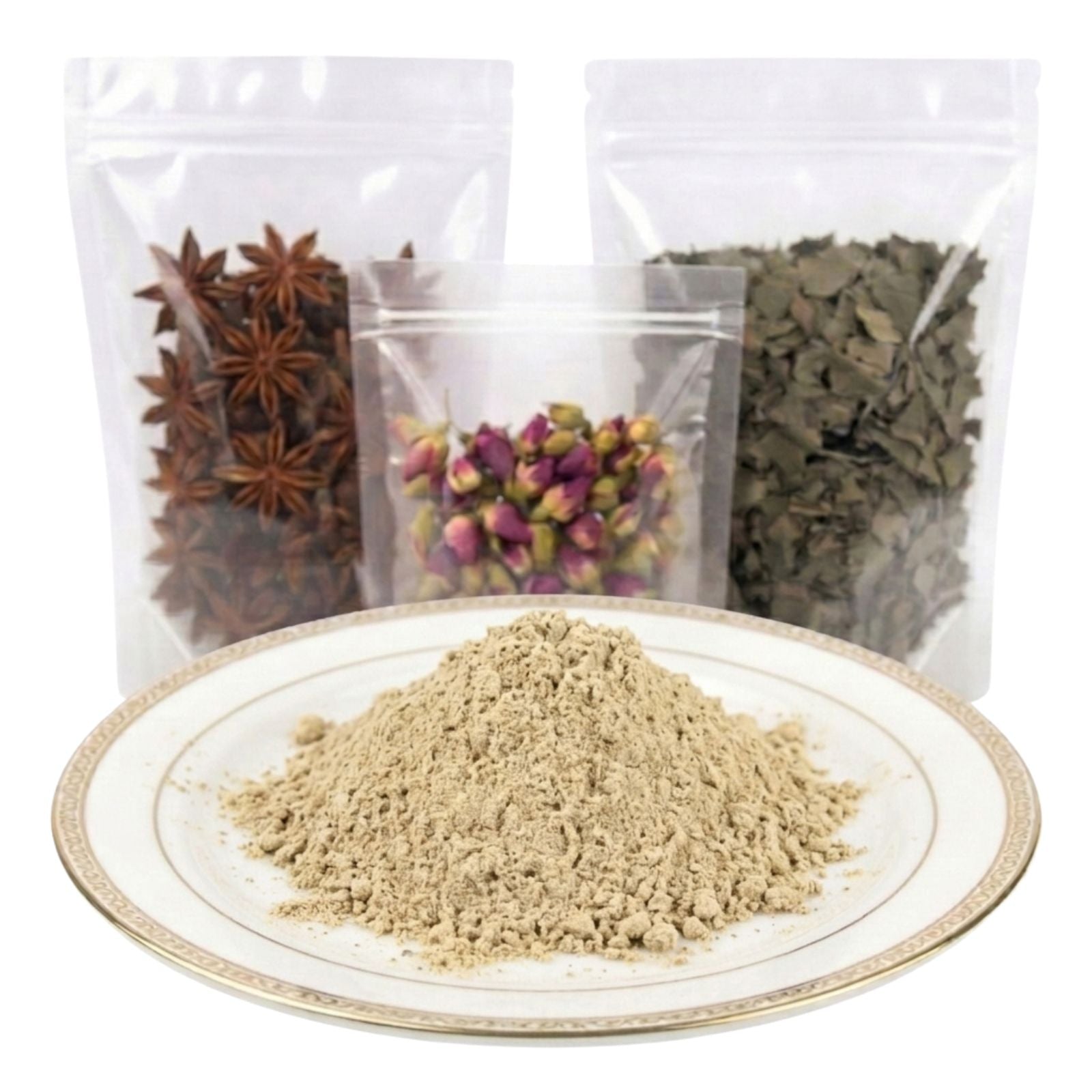 slippery elm bark powder fine ground dried botanical ingredient smooth texture