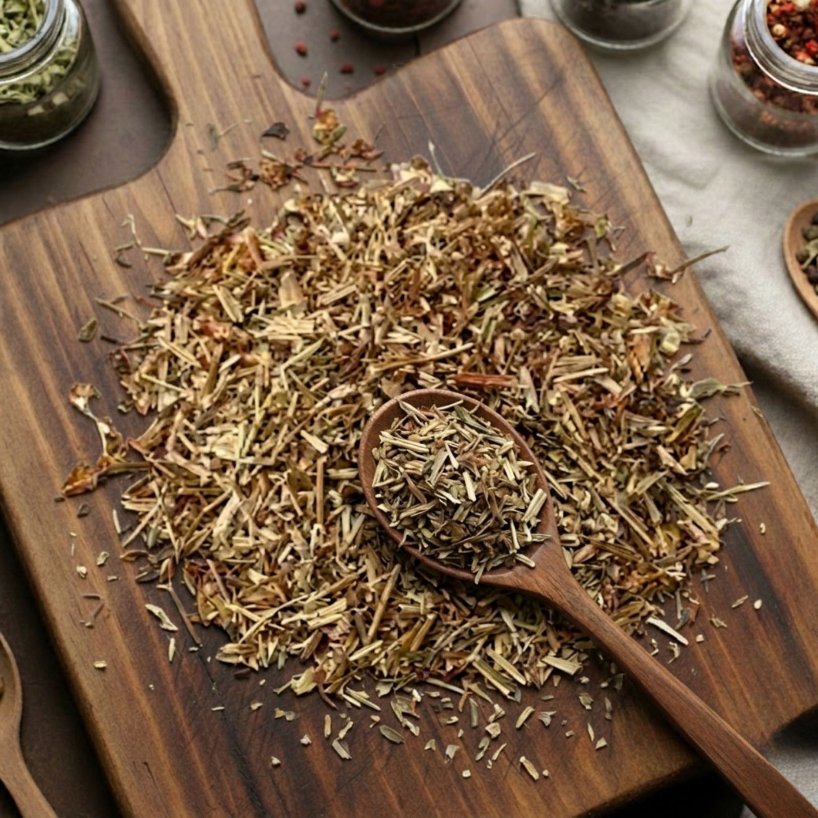 St. John's Wort herb (Hypericum perforatum) for traditional botanical infusions and emotional support.