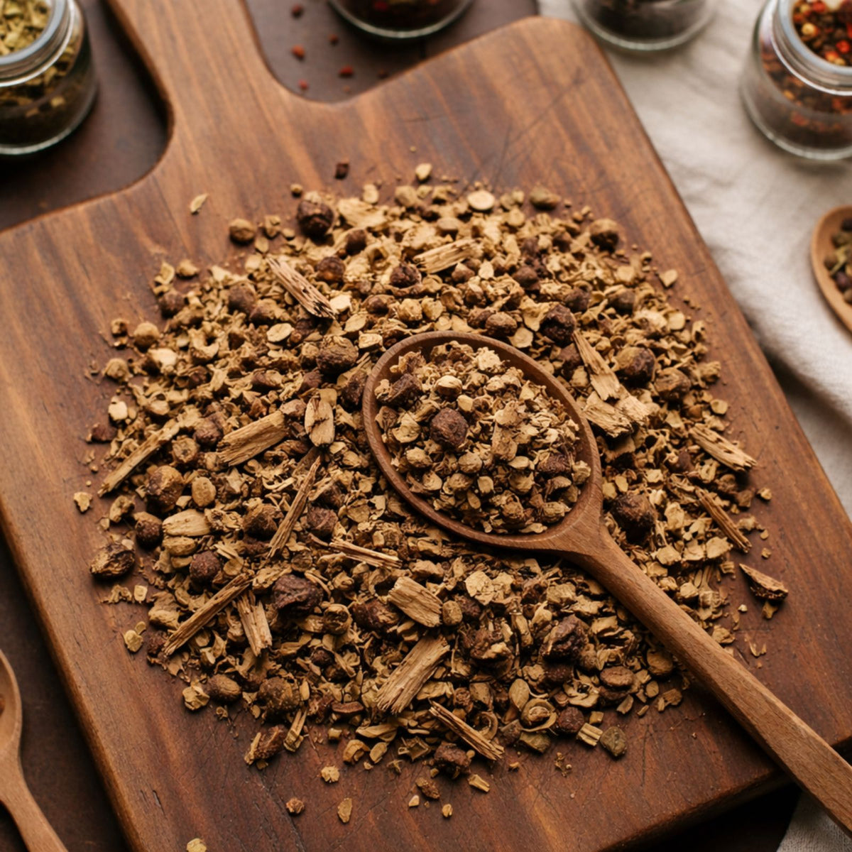 Dried cut and sifted Wild Cherry Bark (Prunus serotina) showing its natural reddish-brown texture – CanadaVitaLife