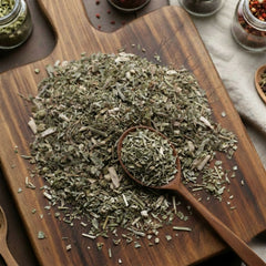 Wormwood herb (Artemisia absinthium) for traditional bitter botanical infusions.