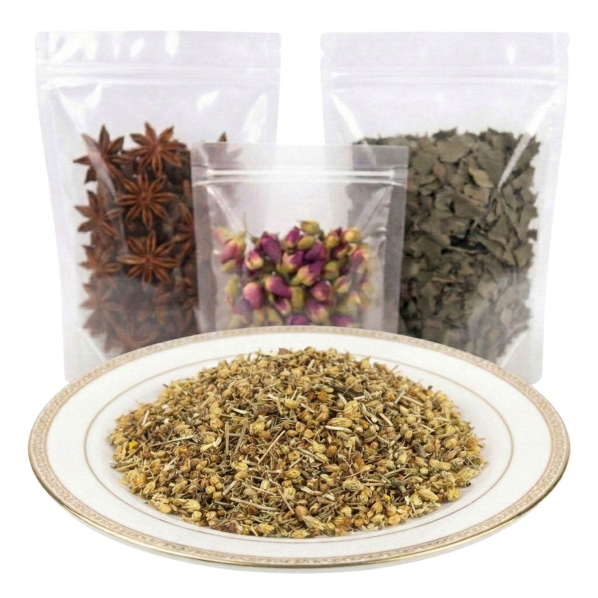yarrow flower cut and sifted dried herbal tea ingredient mild botanical